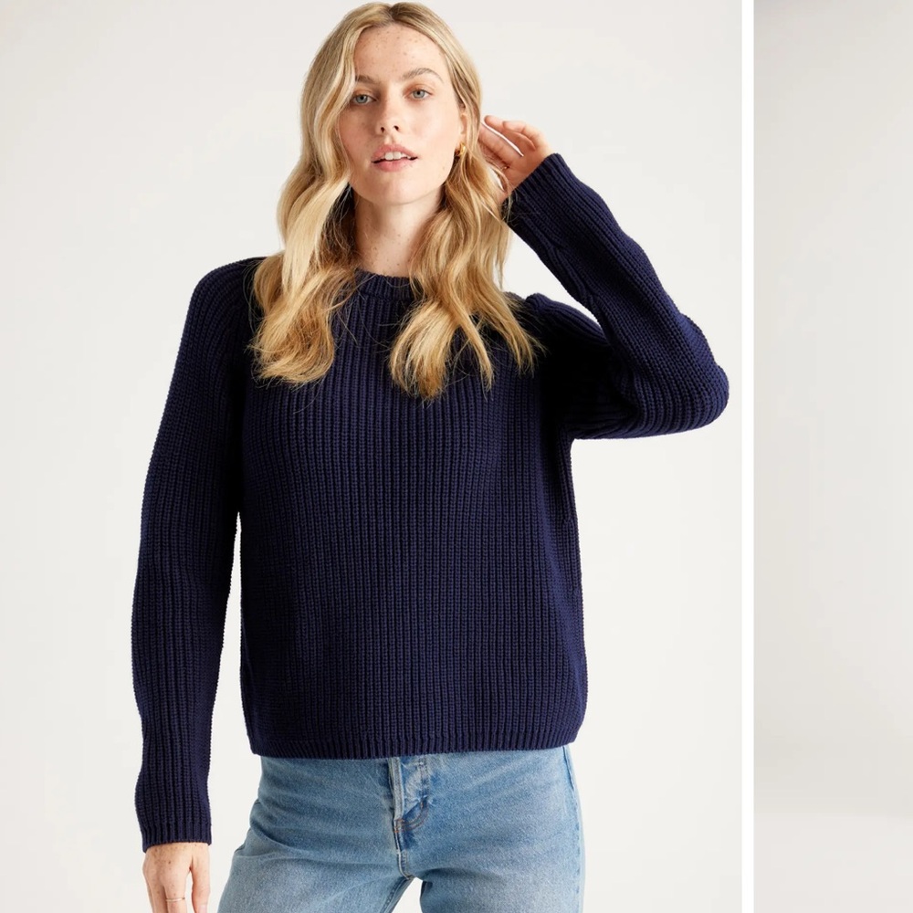 100% Organic Cotton Fisherman Crew Sweater